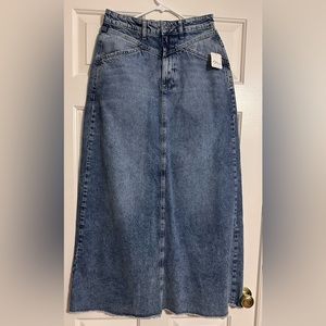 Free People NWT | We The Free Denim Maxi Skirt